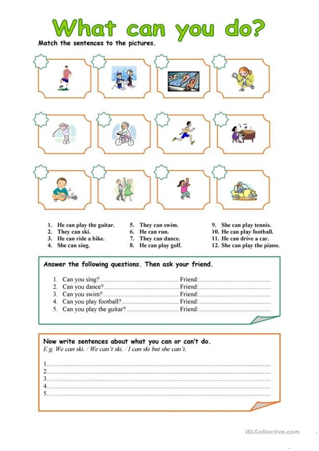 CAN - CAN&#39;T worksheet - Free ESL printable worksheets made by teachers |  English grammar for kids, Worksheets for kids, English grammar worksheets
